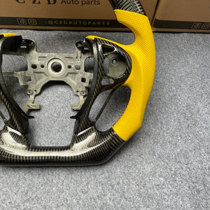 CZD auto parts For Honda Accord Crosstour 2013-2015 carbon fiber steering wheel with yellow perforated leather