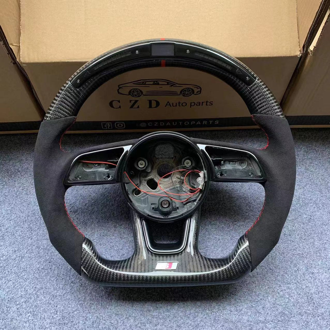 CZD-2017+Audi B9 A3/A4/A5/RS3/RS4/RS5/S3/S4/S5 carbon fiber steering wheel