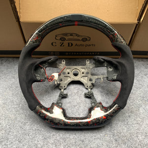 CZD 2013-2017 Honda accord red flake forged carbon fiber steering wheel