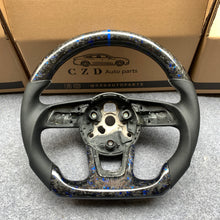 Load image into Gallery viewer, CZD 2017 UP Audi B9 A3/A4/A5/S3/S4/S5/RS3 Blue flake forged carbon fiber steering wheel