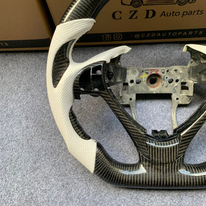 CZD Acura ZDX /TL carbon fiber steering wheel with carbon thumb grips