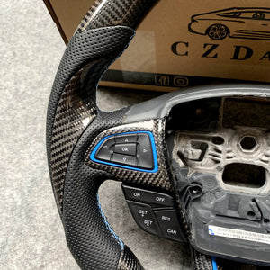CZD Focus MK3 2015/2016/2017/2018/2019 carbon fiber steering wheel top flat bottom flat