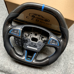 CZD Focus MK3 2015/2016/2017/2018/2019 carbon fiber steering wheel top flat bottom flat