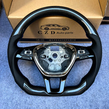 Load image into Gallery viewer, CZD Volkswagen Golf Jetta steering wheel carbon fiber