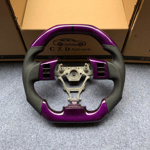 CZD Infiniti FX35 2003-2008 carbon fiber steering wheel with purple carbon fiber