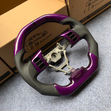 Load image into Gallery viewer, CZD Infiniti FX35 2003-2008 carbon fiber steering wheel with purple carbon fiber