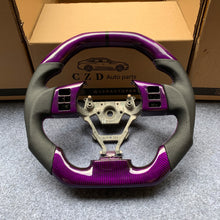 Load image into Gallery viewer, CZD Infiniti FX35 2003-2008 carbon fiber steering wheel with purple carbon fiber