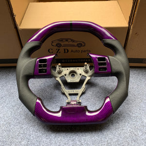 CZD Infiniti FX35 2003-2008 carbon fiber steering wheel with purple carbon fiber
