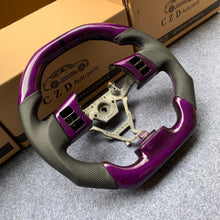 Load image into Gallery viewer, CZD Infiniti FX35 2003-2008 carbon fiber steering wheel with purple carbon fiber