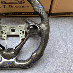 CZD Acura TL/ ZDX carbon fiber steering wheel with blue flake forged carbon fiber steering wheel