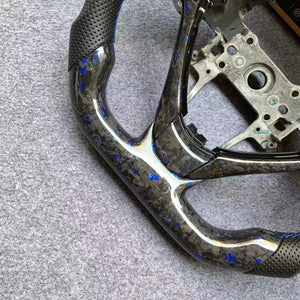 CZD Acura TL/ ZDX carbon fiber steering wheel with blue flake forged carbon fiber steering wheel