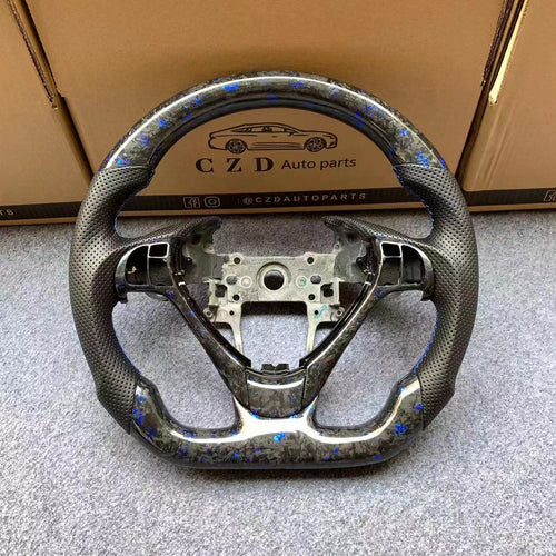 CZD Acura ILX/RDX blue flake forged carbon fiber steering wheel