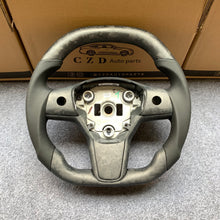 Load image into Gallery viewer, CZD Tesla model 3/model Y Matte forged carbon fiber steering wheel