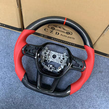 Load image into Gallery viewer, CZD autoparts For 11thgen civic 2021 2022 2023 carbon fiber steering wheel with red stripe