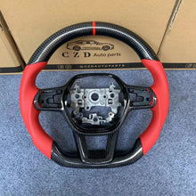 Load image into Gallery viewer, CZD autoparts For 11thgen civic 2021 2022 2023 carbon fiber steering wheel with red stripe