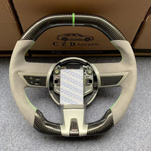 Load image into Gallery viewer, CZD autoparts For chevrolet camaro 2010 2011 carbon fiber steering wheel with green stripe