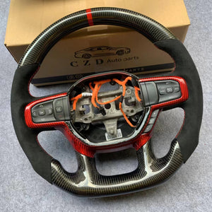 CZD autoparts For dodge Ram 2019+  carbon fiber steering wheel