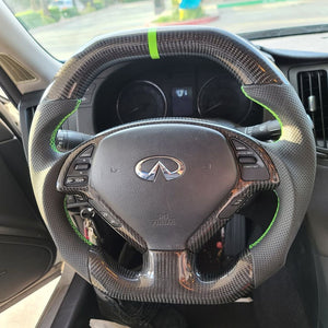 CZD 2012-2017 G37/ G25 /QX50 Carbon Fiber Steering Wheel