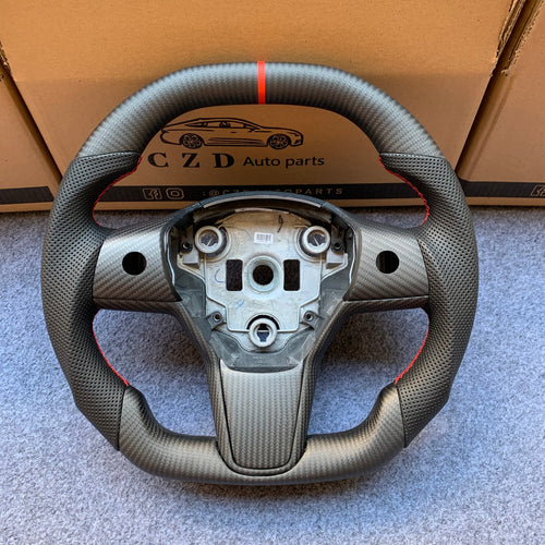 CZD Tesla model 3/model Y carbon fiber steering wheel