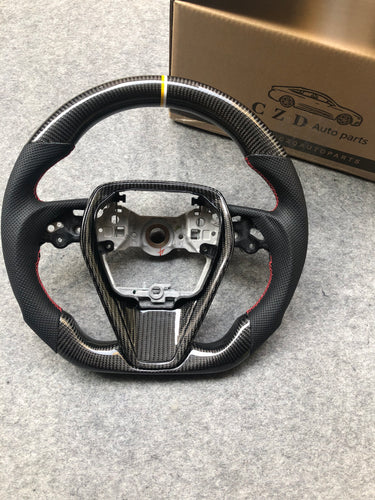 CZD Autoparts 8thgen Camry/2018-2022 Toyota Camry SE/XSE/LE/TRD carbon fiber steering wheel