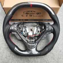 Load image into Gallery viewer, For Acura ZDX TL carbon fiber steering wheel Flat Top Flat Buttom design