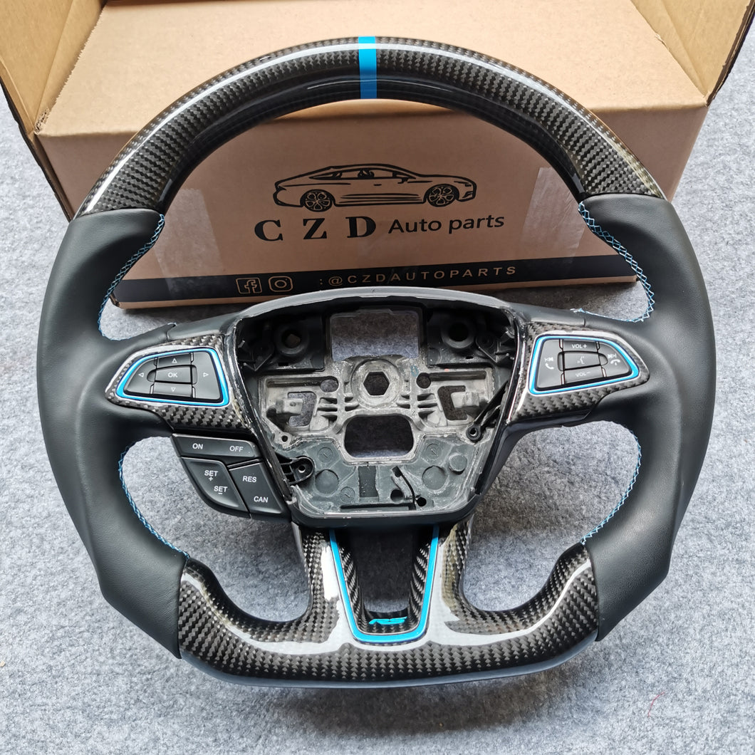 ford focus rs mk3/mk3.5 carbon fiber steering wheel -CZD