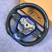 Load image into Gallery viewer, CZD 2018-2023 Toyota Camry xse/se/trd blue flake forged carbon steering wheel