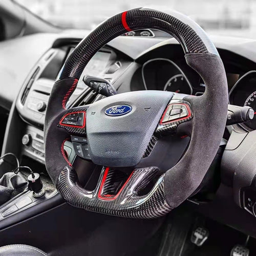 CZD Ford Focus MK3 ST/RS 2015/2016/2017/2018/2019 steering wheel with carbon fiber