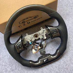 CZD Lexus IS250 IS350 Carbon fiber steering wheel with Blue Sports Badge