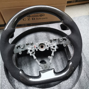 CZD Scion IQ carbon fiber steering wheel with black Alcantara