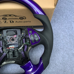 CZD 2004-2006 Acura TL Type R custom steering wheel with Purple carbon fiber