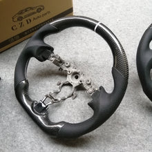 Load image into Gallery viewer, CZD 370Z steering wheel with carbon fiber with White stripe