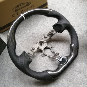 CZD 370Z steering wheel with carbon fiber with White stripe