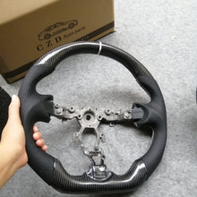 Load image into Gallery viewer, CZD 370Z steering wheel with carbon fiber with White stripe