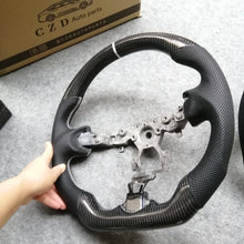 Load image into Gallery viewer, CZD 370Z steering wheel with carbon fiber with White stripe