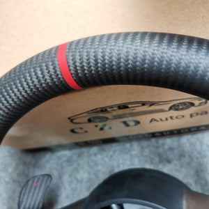 CZD Audi R8/TTRS/R8V10 2016+ matte carbon fiber steering wheel