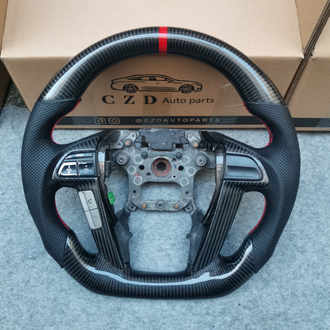 Custom For 8th gen Honda Accord Odyssey Carbon Fiber Steering Wheel CZD