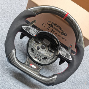 CZD-2008/2009/2010/2011/2012/2013/2014/2015 Audi B8 A4/A5/S4/S5/RS5/SQ5/Q5 carbon fiber steering wheel