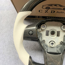 Load image into Gallery viewer, Custom For Tesla model 3 steering wheel with real carbon fiber from CZD