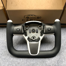 Load image into Gallery viewer, CZD Tesla model 3/model Y/Yoke carbon fiber steering wheel