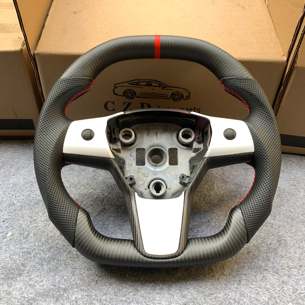 CZD Tesla model 3/model Y carbon fiber steering wheel