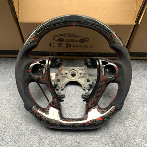 CZD 2013-2017 Honda accord red flake forged carbon fiber steering wheel