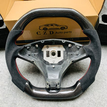 Load image into Gallery viewer, Tesla model S racing car steering wheel with real carbon fiber from CZD