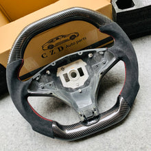 Load image into Gallery viewer, Tesla model S racing car steering wheel with real carbon fiber from CZD