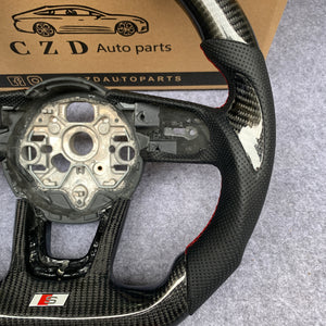 CZD 2017 UP Audi B9 Q2 carbon fiber steering wheel with thumb grips