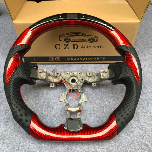 CZD Nissan Juke 2011-2017 steering wheel carbon fiber with led