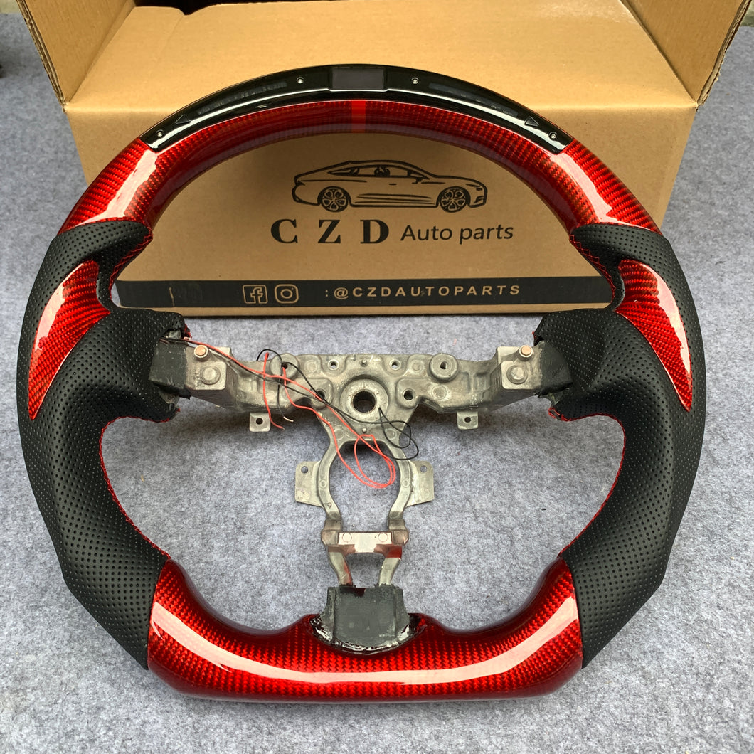 CZD Infiniti QX70 2014-2018 carbon fiber steering wheel with LED
