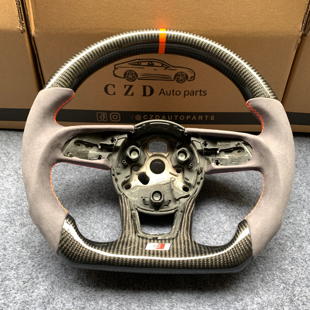 CZD-2017+Audi B9 A3/A4/A5/RS3/RS4/RS5/S3/S4/S5 carbon fiber steering wheel