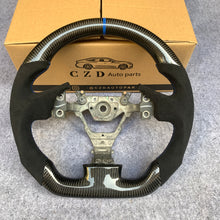 Load image into Gallery viewer, CZD Infiniti G35 2003-2006 carbon fiber steering wheel with black Alcantara