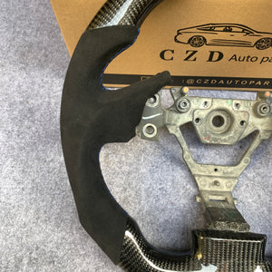CZD Infiniti G35 2003-2006 carbon fiber steering wheel with black Alcantara